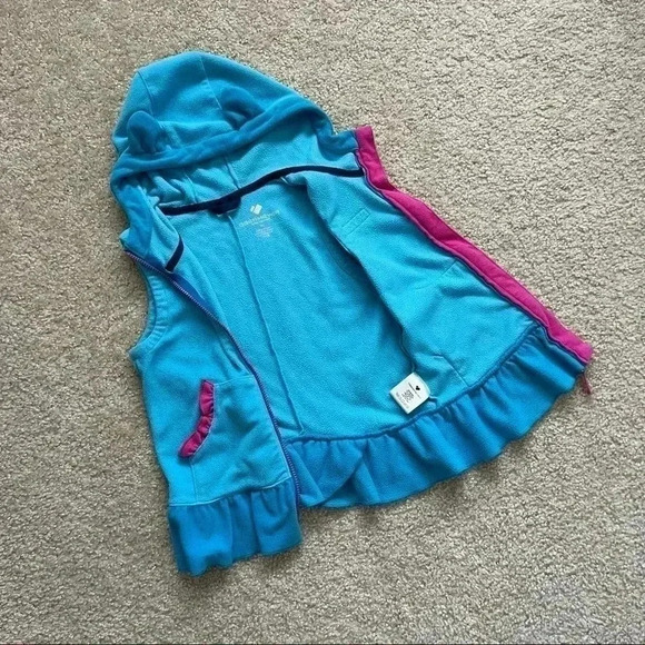 Obermeyer Mika Fleece Vest Tutu Girls Size XL Blue/Pink Style# 57030 Ski Outdoor - Picture 8 of 15